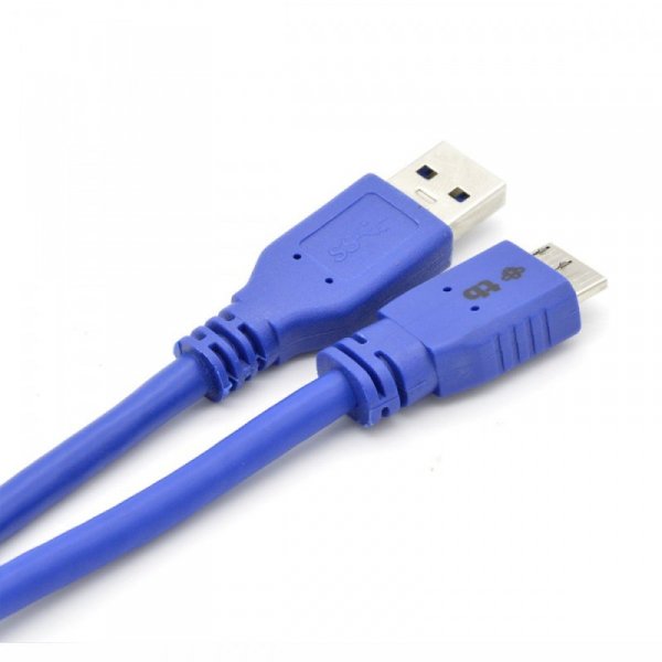 Kabel USB 3.0-Micro 0,5 m. niebieski