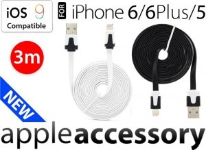 Kabel USB Lightning do Apple iPhone 5 / 5S/ 5C /6 /6S/ 6Plus/ 6S Plus, iPad mini, 3 metry iOS9