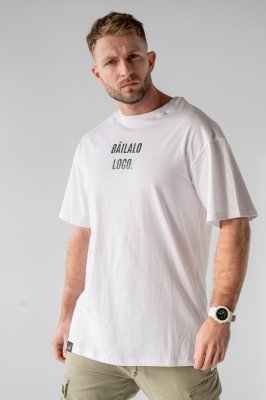 T-shirt oversize do tańca BÁILALO LOCO - biały 