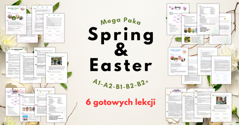 Pakiet Wiosenno-Wielkanocny A1-B2+ 6 gotowych lekcji