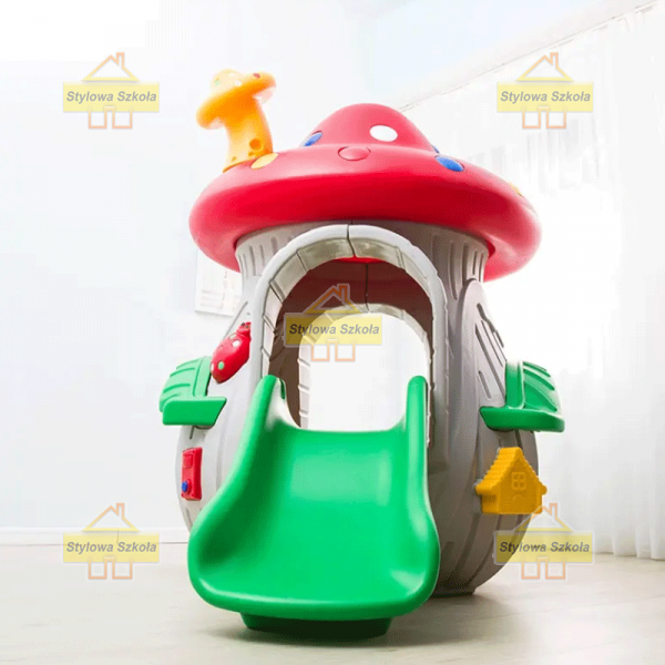 domek grzybek, domek most z tunelem, domek leśna chata, z weranda domek, domek na plac zabaw, domek plastikowy, domek do ogrodu, domek w serduszka, domek muchomor 2