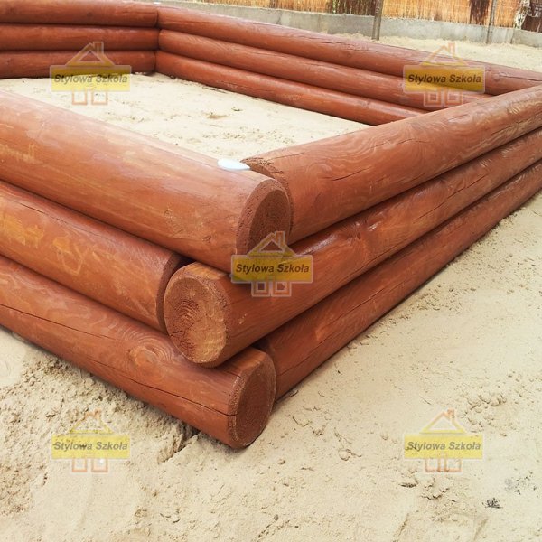 piaskownica z bala, piaskownica, piaskownica na plac zabaw, piaskownica drewniana, piaskownica, piaskownica z drewna