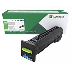 Lexmark oryginalny toner 72K2XC0, cyan, 22000s, extra duża pojemność, return