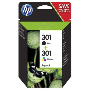 HP oryginalny ink / tusz N9J72AE, HP 301, black/color, blister, 190/165s, 2-pack