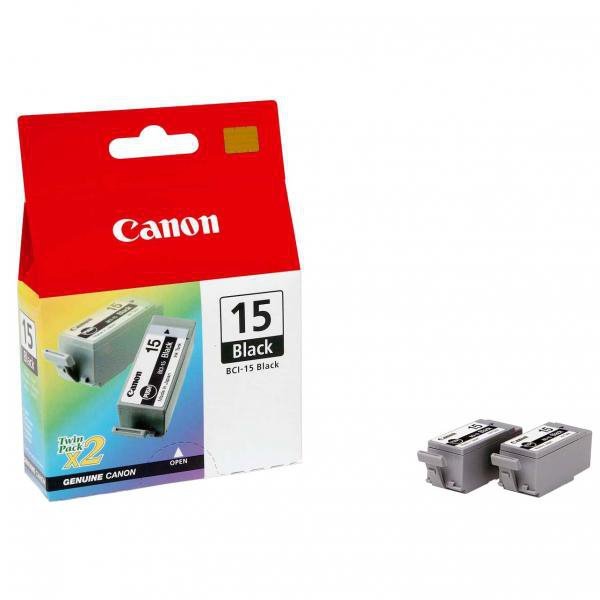 Canon oryginalny ink / tusz BCI-15 BK, 8190A002, black, 390s, 2szt, -