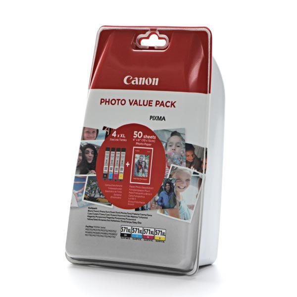 Canon oryginalny ink / tusz CLI-571 XL CMYK, 0332C005, CMYK, + 50x PP-201, EOL