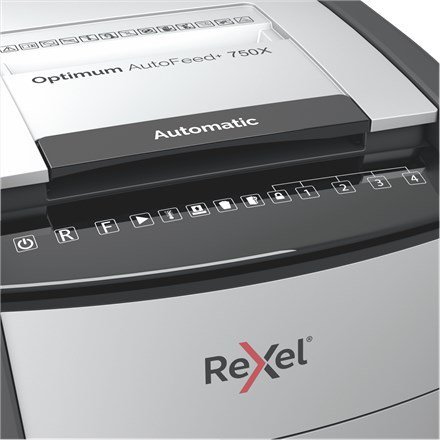 Niszczarka Rexel Optimum AutoFeed+ 750X, (P-4), 750 kartek, 140 l kosz