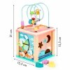 Drewniana kostka edukacyjna,  sorter mula ECOTOYS