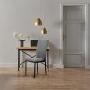 Komplet krzeseł pikowanych krzesło do jadalni i salonu 4 sztuki szare ModernHome