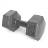 Hantle sześciokątne zestaw 2x5 kg ciężarki do ćwiczeń obciążniki fitness szare ModernHome
