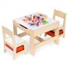 Zestaw mebli dla dzieci stolik + 2 krzesła tablica kredowa ECOTOYS