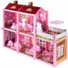 Domek dla lalek  Villa lalka mebelki zestaw różowy 44cm