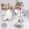 Metalowy zestaw do masażu Face roller i Gua Sha inSPORTline Comesta Set