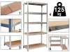 Regał magazynowy 5 poziomów 625 kg 150 x 75 x 30  cm