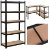 Regał magazynowy 5 poziomów czarny 875 kg 180 x 90 x 40 cm