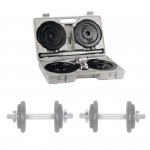 Zestaw hantli z gryfami oraz zaciskami 2 x 5-10 kg inSPORTline