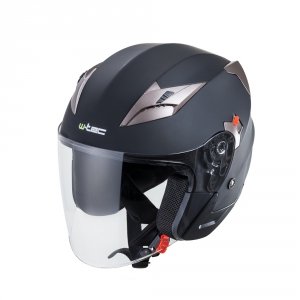 Kask motocyklowy otwarty z blendą W-TEC YM-627 - Matowy brązowo-czarny rozmiar XXL.
