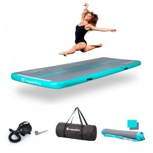 Ścieżka akrobatyczna Airtrack inSPORTline Airstunt 300x100x10 cm ∙ z pompką elektryczną ∙ nośność 500 kg ∙ wodoodporna ∙ torba w