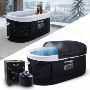Balia/wanna kąpielowa inSPORTline FrostPeace ∙ składana ∙ 0-55 °C ∙ termoregulacja + generator pary ∙ 135×65×55 cm