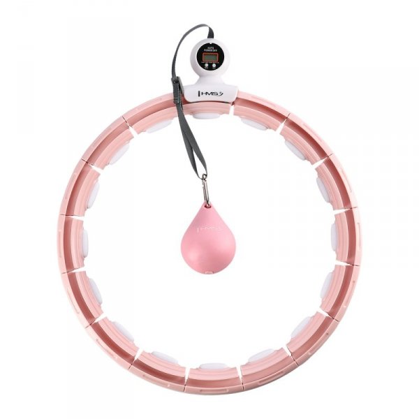 HHM15 HULA HOP PINK Z MAGNESEM I OBCIĄŻNIKIEM + LICZNIK HMS