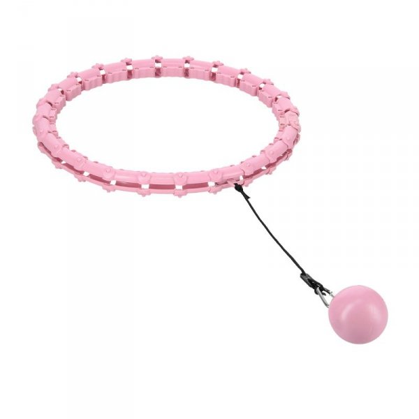 ZESTAW HULA HOP HHW02 LIGHT PINK Z WYPUSTKAMI I OBCIĄŻNIKIEM HMS + PAS BR163 RED