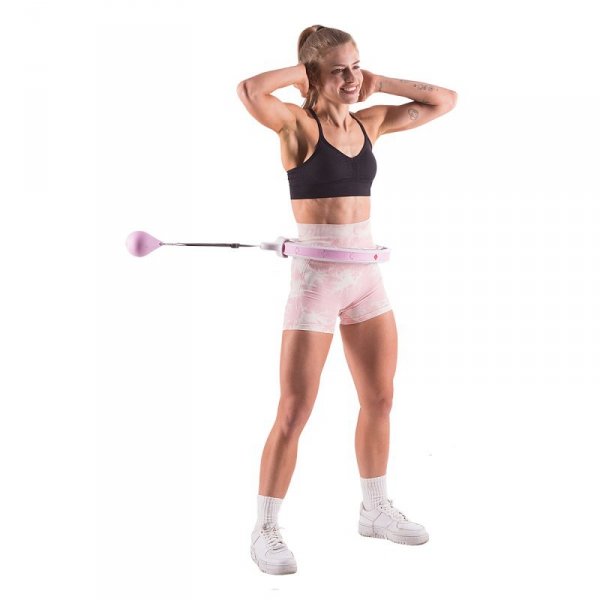ZESTAW HULA HOP HHW06 PINK Z PIŁKĄ GRAWITACYJNĄ I LICZNIKIEM HMS + PAS BR163 BLACK