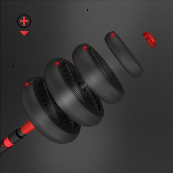SGN140 PRO SET 6W1 ZESTAW CIĘŻARÓW 40KG HMS