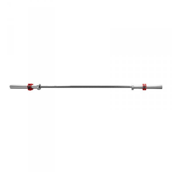 GO450 (+ ZG1000R) GRYF OLIMPIJSKI 18.5KG 2200MM HMS Z ZACISKAMI LOCK JAW RED