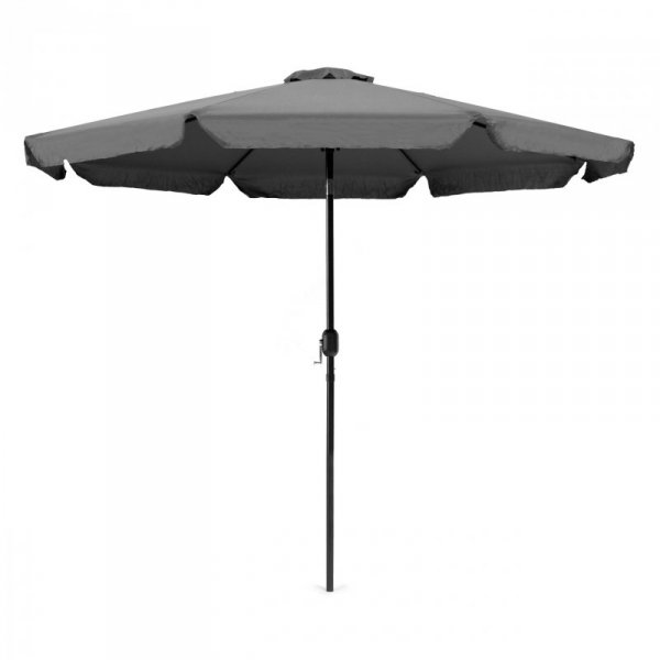 Parasol ogrodowy duży 3 m skośny łamany z korbą szary MultiGarden