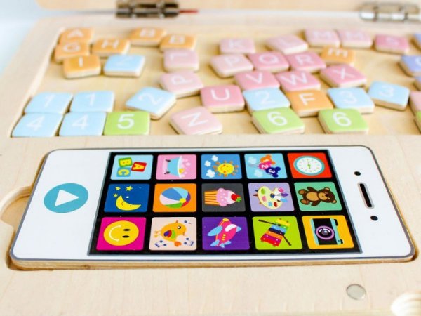 Drewniany laptop edukacyjny tablica magnetyczna ECOTOYS