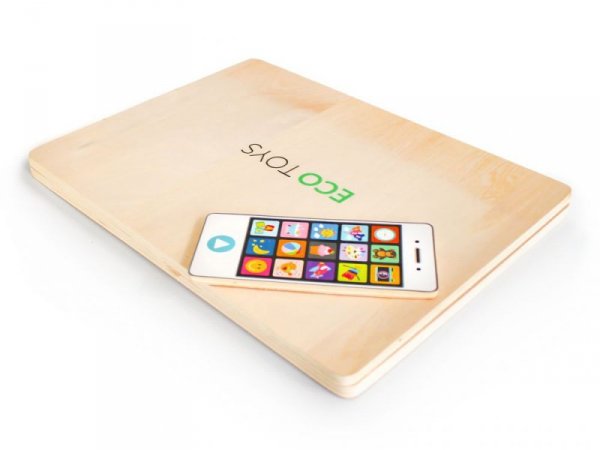 Drewniany laptop edukacyjny tablica magnetyczna ECOTOYS