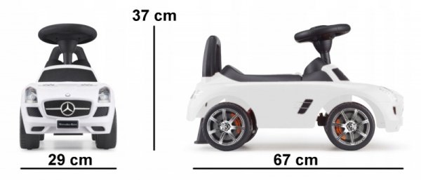 Jeździk, pchacz dla dzieci Mercedes SLS AMG biały