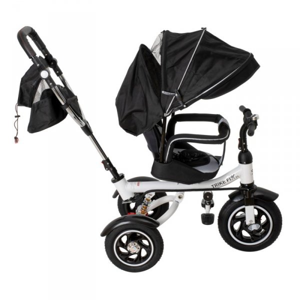 Rowerek trójkołowy Trike Fix V3 rower spacerówka 3w1 obracany 360 wolne koło czarny