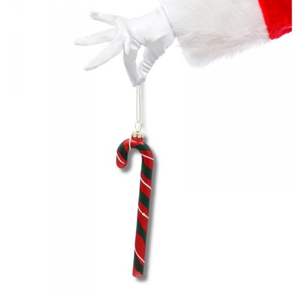 Eleganckie Ozdoby Świąteczne "Czerwono-Zielona Laseczka Cukrowa" z Szkła od Kamai Christmas Decoration®