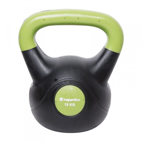 Hantla bitumiczna inSPORTline Kettlebell Dark 18 kg