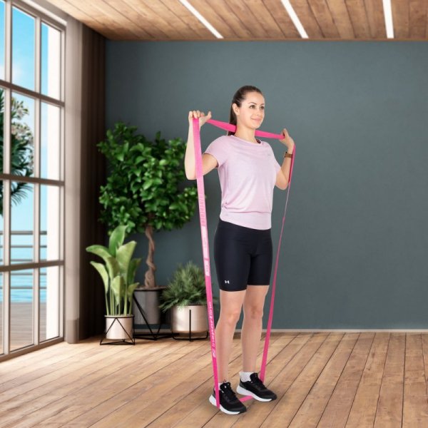 Guma oporowa do fitnessu inSPORTline Rand Light ∙ zielona ∙ opór 5 kg ∙ obwód 208 cm ∙ tekstylna ∙ ultra lekka