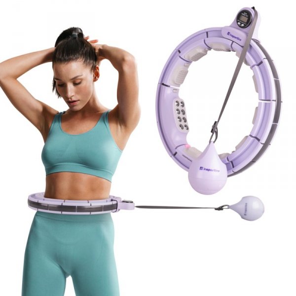 Hula hop z magnesami i obciążeniem inSPORTline Weight Hoop Pro 69-105 cm