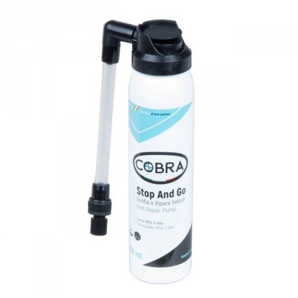 Spray do naprawy przebitych opon z aplikatorem COBRA F1 Stop & Go 100 ml