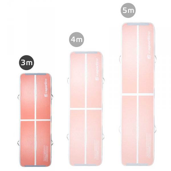 Ścieżka akrobatyczna do ćwiczeń Airtrack inSPORTline Airstunt 300x100x10 cm pink