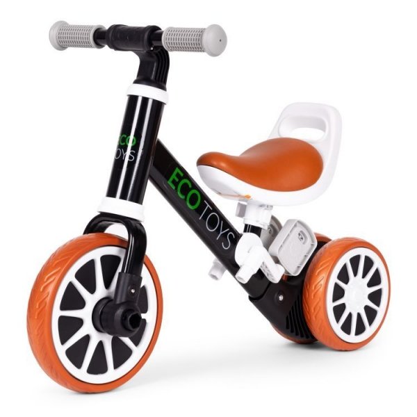 Rowerek biegowy jeździk z pedałami 2w1 czarny ECOTOYS