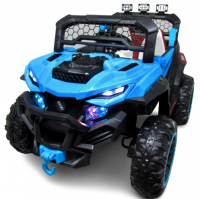Buggy X9 Autko na akumulator, niebieski, fotelik z ekoskóry 