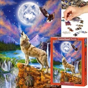 CASTORLAND Puzzle układanka 1500 elementów Wolf's Night Wilcza noc 68 x 47 cm 