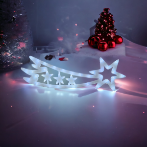 Wisząca ozdoba Gwiazda Betlejemska Biały lampki led XXL LAMP18B 