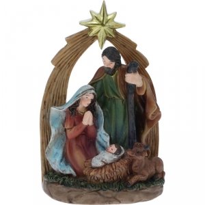 SZOPKA BOŻONARODZENIOWA STAJENKA ŚWIĘTA RODZINA 13CM 