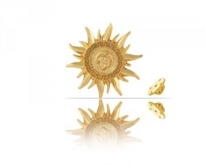 Pin słońce z greckim motywem z kolekcji Olimpia (CP23/ZWE/108AU)