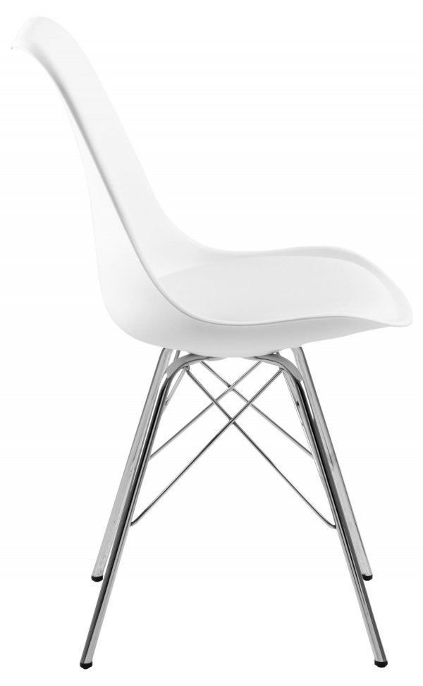 Krzesło Eris PP białe/chrom