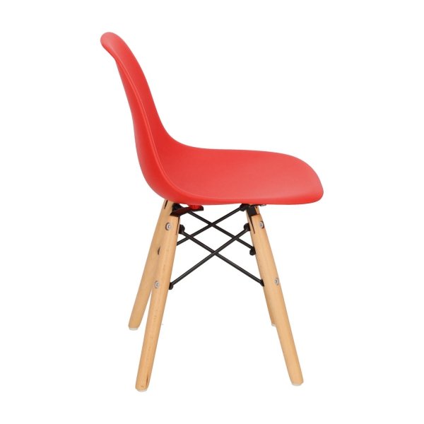 Krzesło JuniorP016 czerwone, drew. nogi