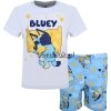 Piżama Bluey biało-niebieska