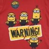 T-shirt Minionki napisy 3D czerwony