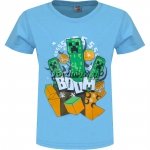 T-shirt Minecraft Boom niebieski